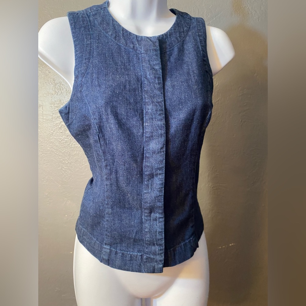 BANANA REPUBLIC DENIM Snap Front Vest/Tank